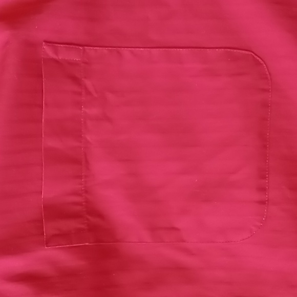 Roundtree & Yorke Men's Long Sleeve Button Down Shirt Fire Engine Red Size Large - Picture 4 of 14